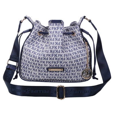 Bolsa Satchel Média Fellipe Krein Ss23 Monograma Fk625 - Azul