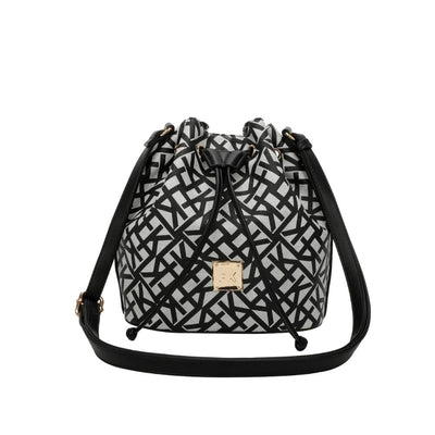 Bolsa Bucket Média Ss23 Monograma Tramado Cfk103 - Preto