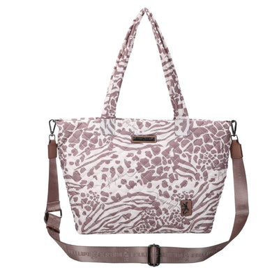 Bolsa Tote Bag Grande Fellipe Krein Ss23 Matelassê Casual Fk635 Bege - Nude