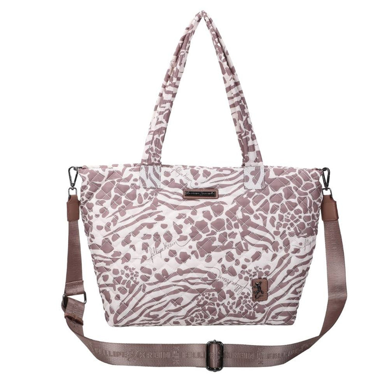Bolsa Tote Bag Grande Fellipe Krein Ss23 Matelassê Casual Fk635 Bege - Nude