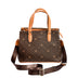 Bolsa Satchel Média Sestini Monograma - Marrom