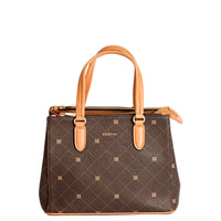 Bolsa Satchel Média Sestini Monograma - Marrom