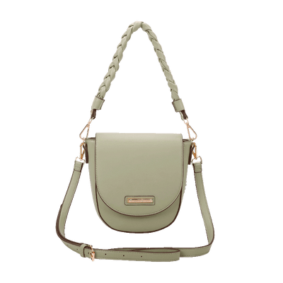 Bolsa Transversal Aba Média Fellipe Krein SS23 Alça Trançada - Verde