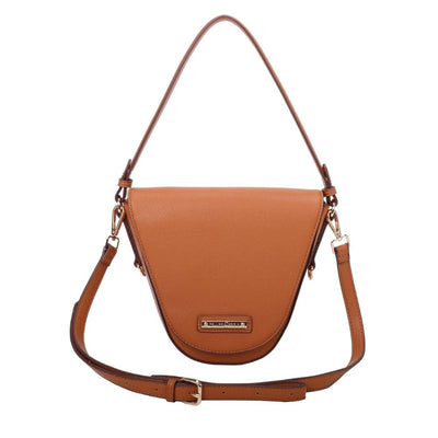 Bolsa Tiracolo Média Fellipe Krein SS23 Napa FK543 Marrom - Caramelo