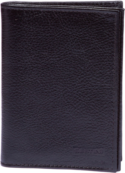 Carteira Masculina Couro 3 Visores - Preto