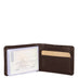 Carteira Masculina Pequena sem Fecho e Porta Documentos Pvc - Café