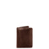 Carteira Masculina Pequena e Porta Cartão Externo Couro - Café