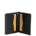 Carteira Masculina com Porta Cartão Externo Couro - Preto