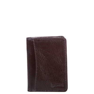 Carteira em Couro Masculina Vertical - Preto