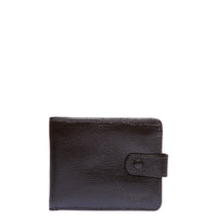 Carteira em Couro Masculina com Fecho e Porta Documentos - Preto