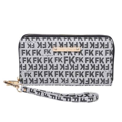 Carteira Alça de Mão Grande Fellipe Krein Aw23 Monograma FK587 - Preto