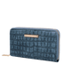Carteira Zíper com Alça de Mão Fellipe Krein SS23 Croco - Azul