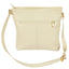 Cross Bag em Couro Média Sestini Lovebomb - Off White