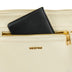 Cross Bag em Couro Média Sestini Lovebomb - Off White