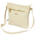 Cross Bag em Couro Média Sestini Lovebomb - Off White