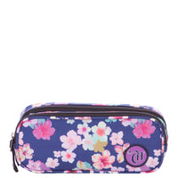 Estojo 2 Compartimentos Capricho X04 Azul - Floral