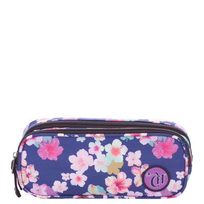 Estojo 2 Compartimentos Capricho X04 Azul - Floral