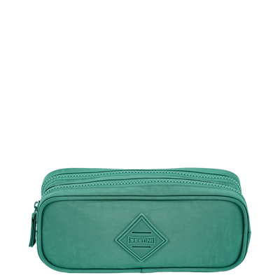 Estojo 2 Compartimentos Crinkle Verde - Jade