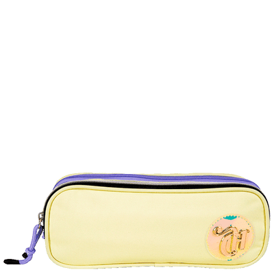 Estojo 2 Compartimentos Capricho Candy Popcorn - Amarelo