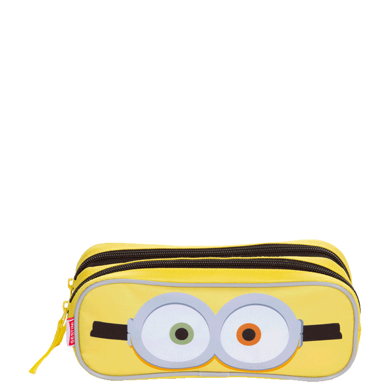 Estojo 2 Compartimentos Minions Colorido - Amarelo
