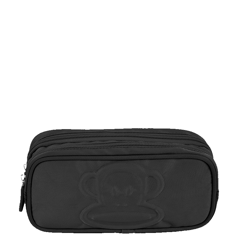 Estojo 2 Compartimentos Paul Frank Classics Preto