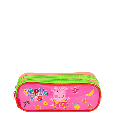 Estojo 2 Compartimentos Peppa Fruits - Colorido