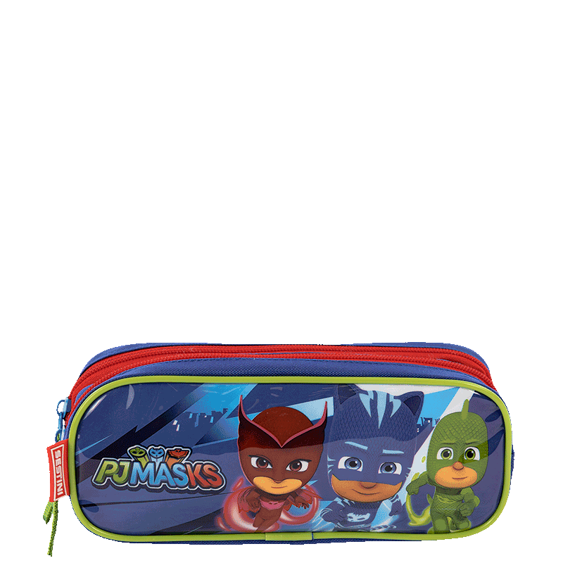 Estojo 2 Compartimentos Pj Masks - Colorido