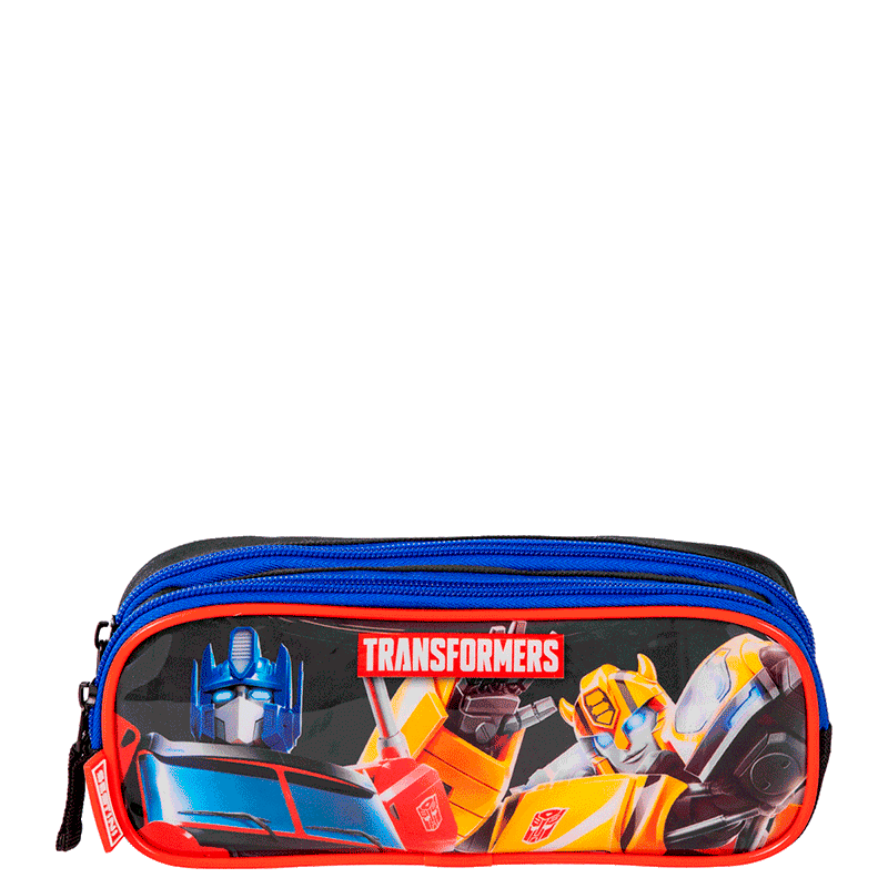 Estojo 2 Compartimentos Transformers - Colorido