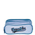 Kit  Mochila Carrinho Grande e Estojo 3 Compartimentos Capricho Class - Azul