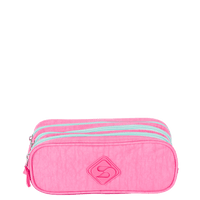 Estojo 3 Compartimentos Crinkle 2 Double Rosa - Pink