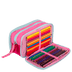 Estojo Box Especial 3 Compartimentos Crinkle 2 Double Rosa - Pink