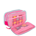 Estojo Box Especial 3 Compartimentos Crinkle 2 Double Rosa - Pink