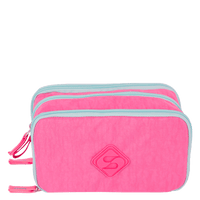 Estojo Box Especial 3 Compartimentos Crinkle 2 Double Rosa - Pink
