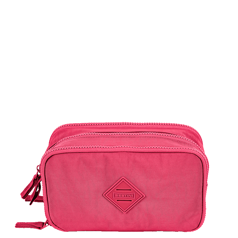Estojo Box Especial 3 Compartimentos Crinkle Rosa - Pink