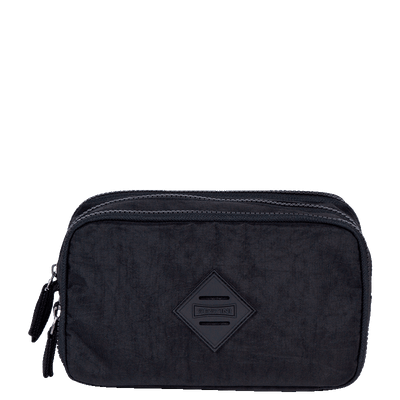 Estojo Box Especial 3 Compartimentos Crinkle Preto
