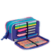 Estojo Box Especial 3 Compartimentos Degradê Azul - Caribe