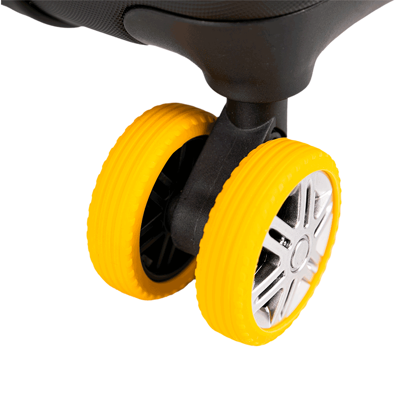 Kit com 8 Capas Protetoras de Rodas em Silicone - Amarelo
