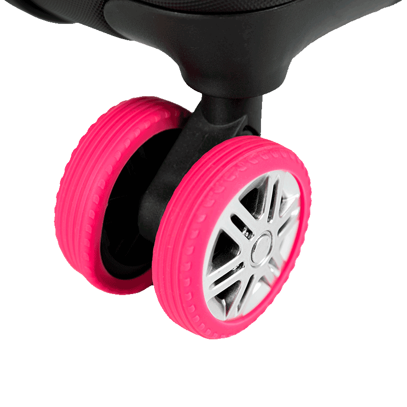 Kit 8 Capas Protetoras de Rodas em Silicone - Rosa