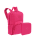 Kit  Mochila Grande Sestini Happy Crinkle e Estojo Artistico - Rosa