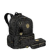 Kit  Mochila 2 Compartimentos e Estojo Box Especial Paul Frank Styles - Preto com Amarelo