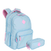 Kit  Mochila 2 Compartimentos Sestini College e Estojo 3 Compartimentos Sestini Hydroblock - Azul