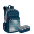 Kit Mochila 2 Compartimentos e Estojo Box Especial Paul Frank World - Azul Marinho