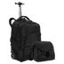 Kit Mochila Carrinho 2 Compartimentos e Lancheira 2 Compartimentos Sestini Crinkle - Preto