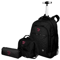 Kit  Mochila Carrinho Grande mais Lancheira 2 Compartimentos Abertura em U e Estojo Capricho Crush - Preto