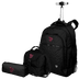 Kit  Mochila Carrinho Grande mais Lancheira 2 Compartimentos Abertura em U e Estojo Capricho Crush - Preto