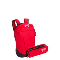Kit Mochila Compacta e Estojo 2 Compartimentos Chicago Bulls - Vermelho