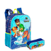 Kit  Mochila e Estojo 2 Compartimentos Pj Masks M Power Heroes - Colorido