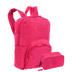 Kit Mochila e Estojo Box Especial 3 Compartimentos Sestini Crinkle Rosa - Pink