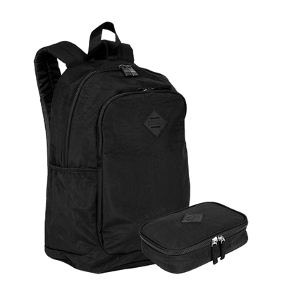 Kit Mochila e Estojo Box Especial Sestini Crinkle - Preto