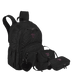 Kit  Mochila Grande 2 Compartimentos mais Lancheira 2 Compartimentos Abertura em U e Estojo Box Especial Capricho Crush - Preto